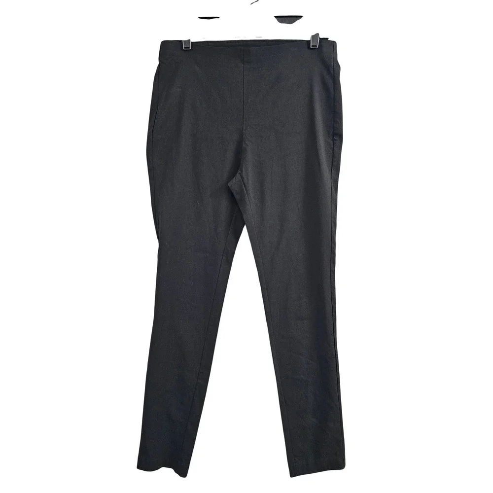 Michael Kors Pants Women's L Black Solid Slim Leg Pull On Stretch Ponte Trousers